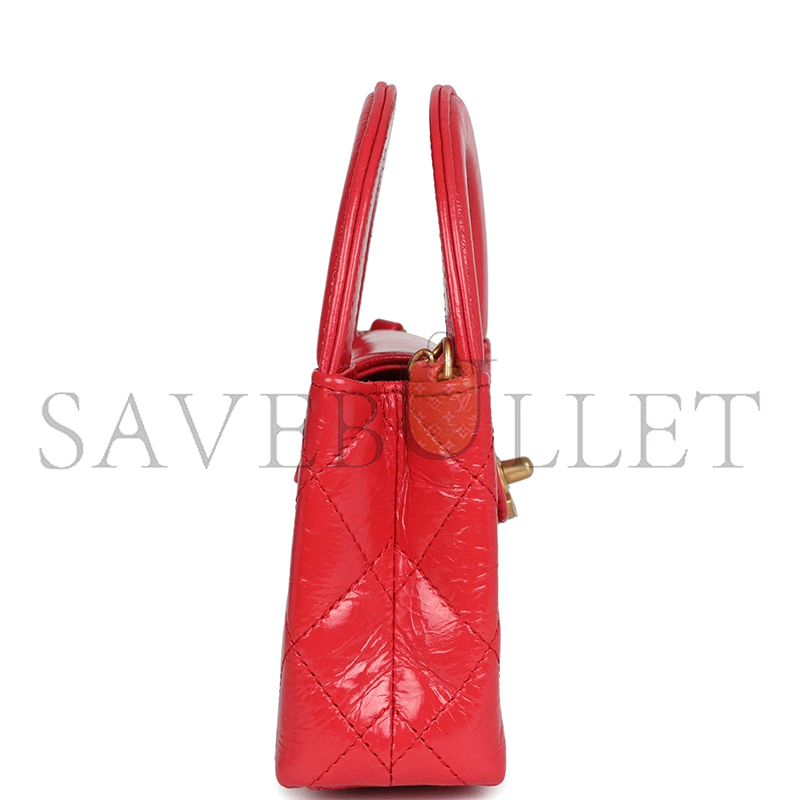 CHANEL KELLY NANO SHOPPING BAG AGED CALFSKIN AS3435 (12.5*8.3*4cm)